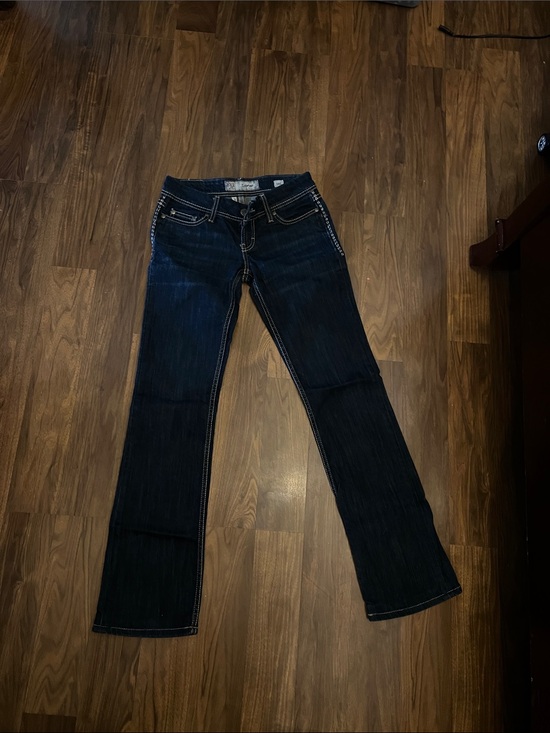 BKE Denim - BKE Dark Blue Bootcut Jeans with Contrast Stitching